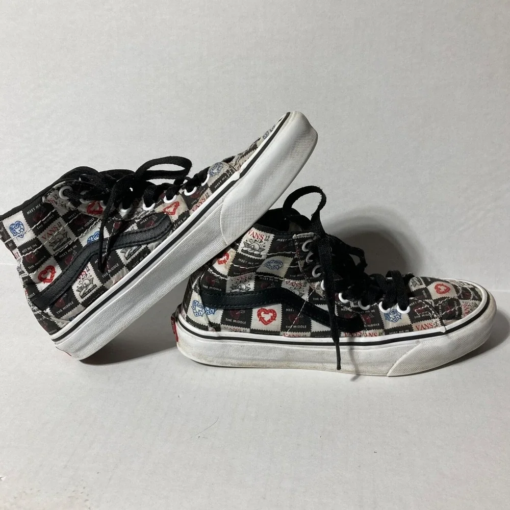 Vans SK8 Hi Top Off The Wall Love Letters Men's Size 6.5 Classic Skate‎ Shoes
